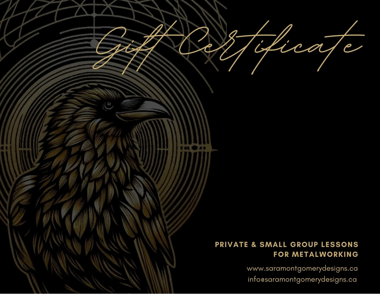 Sara Montgomery Designs PRINTED GIFT CARD for Lessons, Jewellery or Studio Support